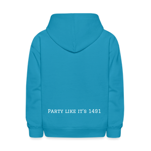 Taino Varsity Kids Hoodie - turquoise