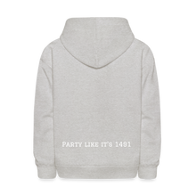 Load image into Gallery viewer, Taino Varsity Kids Hoodie - heather gray