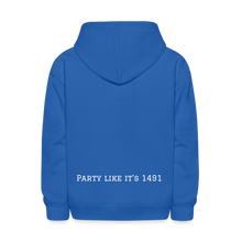 Load image into Gallery viewer, Taino Varsity Kids Hoodie - royal blue