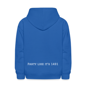 Taino Varsity Kids Hoodie - royal blue