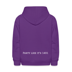 Taino Varsity Kids Hoodie - purple