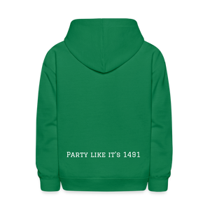 Taino Varsity Kids Hoodie - kelly green