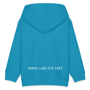 Taino Varsity Kids Hoodie - turquoise