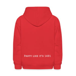 Taino Varsity Kids Hoodie - red